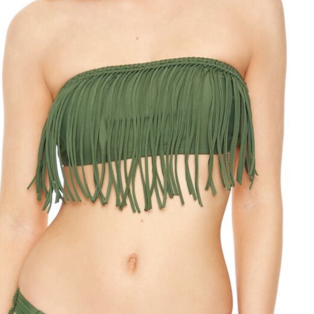 Forever 21 fringe bikini top size large NWT